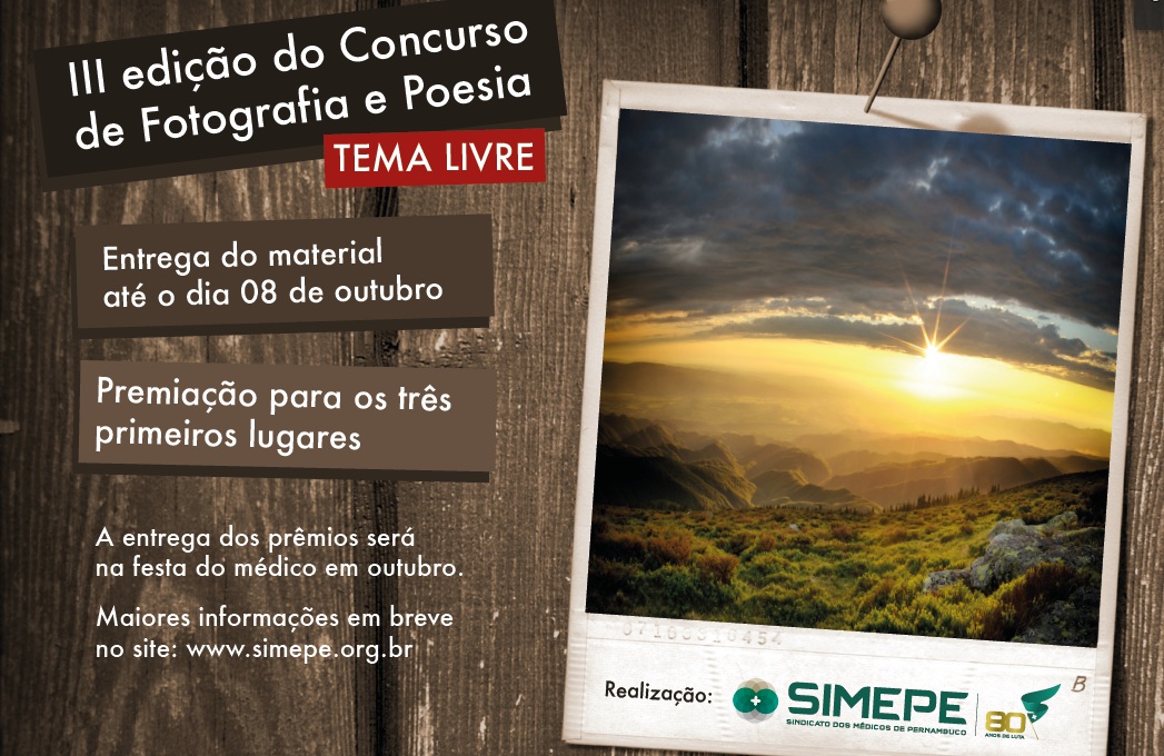 Leia mais sobre o artigo Concurso de Fotografia e Poesia: Faça sua inscrição e envie seu material