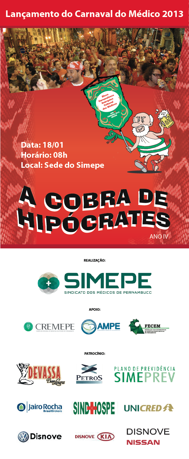 Leia mais sobre o artigo Lançamento do Carnaval dos Médicos 2013