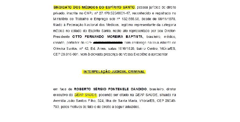 Leia mais sobre o artigo Simes aciona judicialmente diretor da GEAP SAÚDE