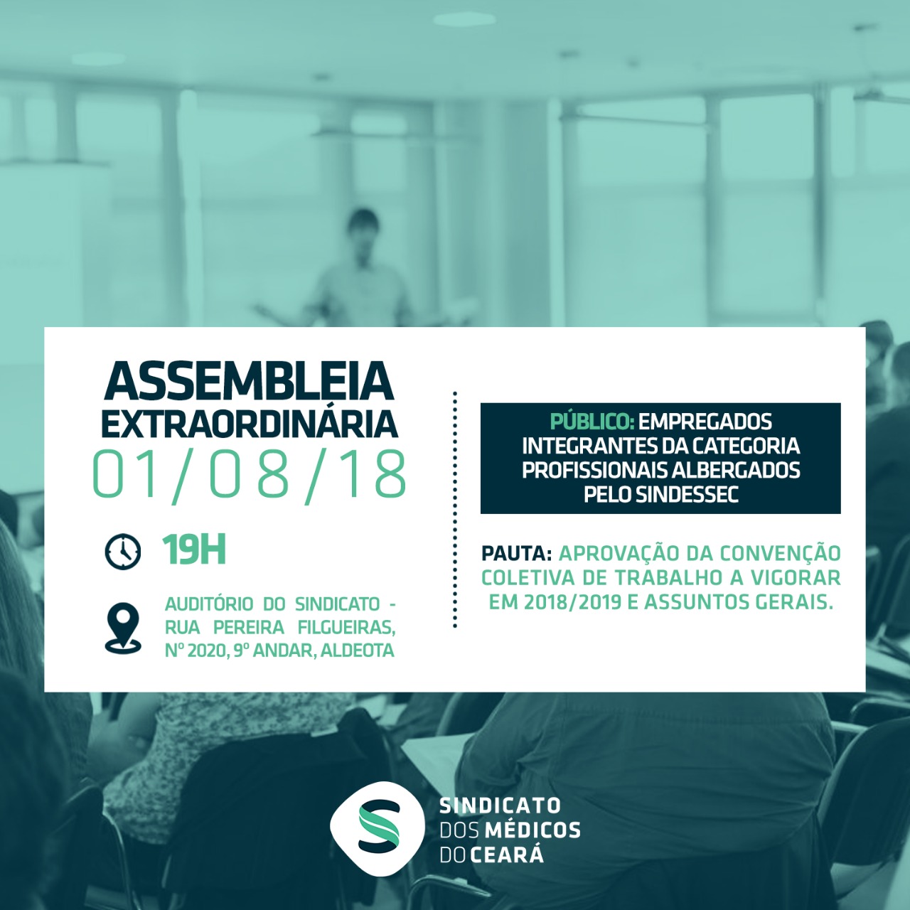 Leia mais sobre o artigo AGE: Profissionais do SINDESSEC são convocados para aprovar Convenção Coletiva de Trabalho