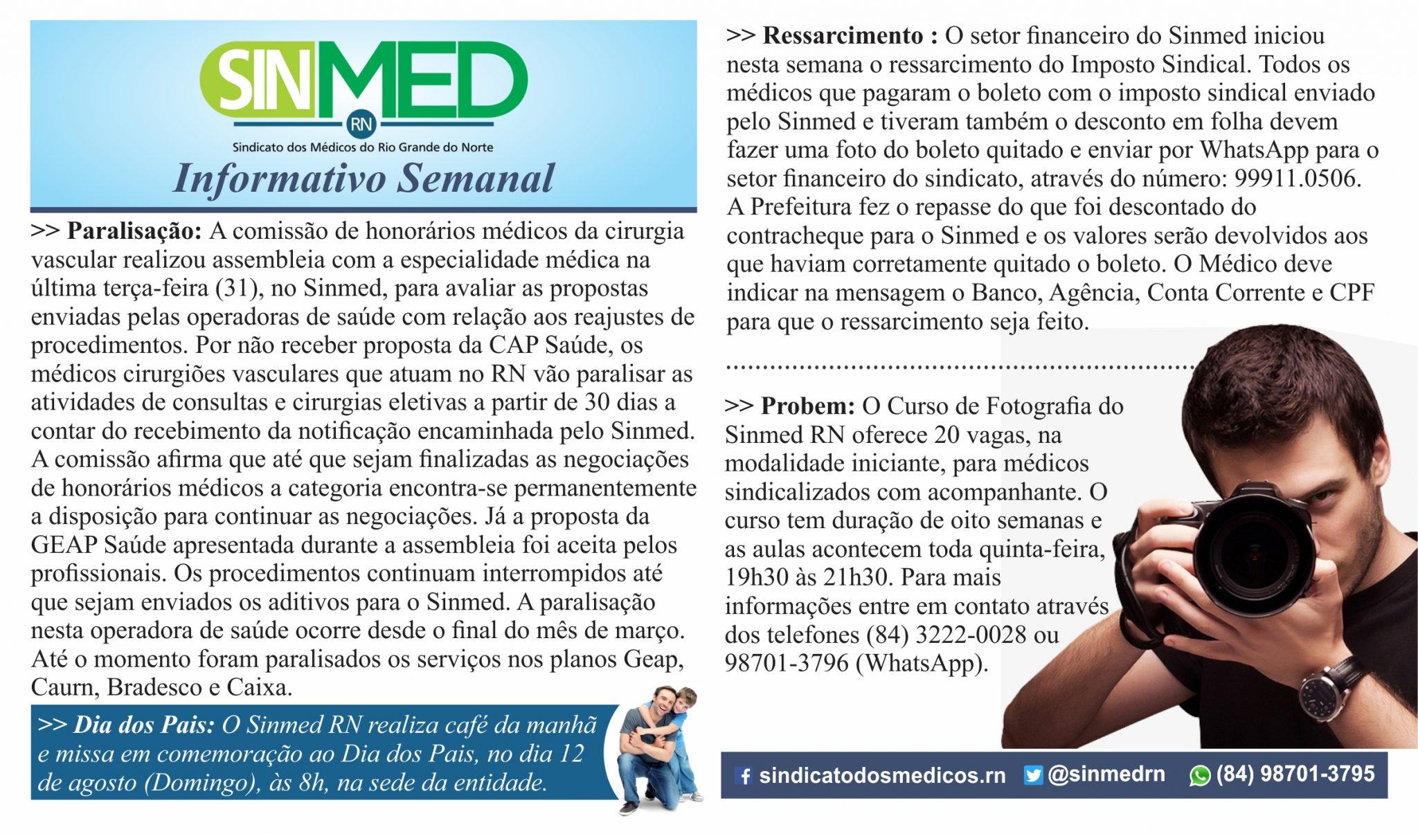 Leia mais sobre o artigo Confira a Coluna do Sinmed RN desta semana