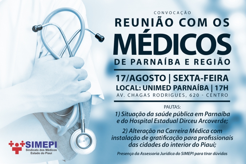 Leia mais sobre o artigo Médicos da cidade de Parnaíba e região receberão a Caravana Simepi para reunião
