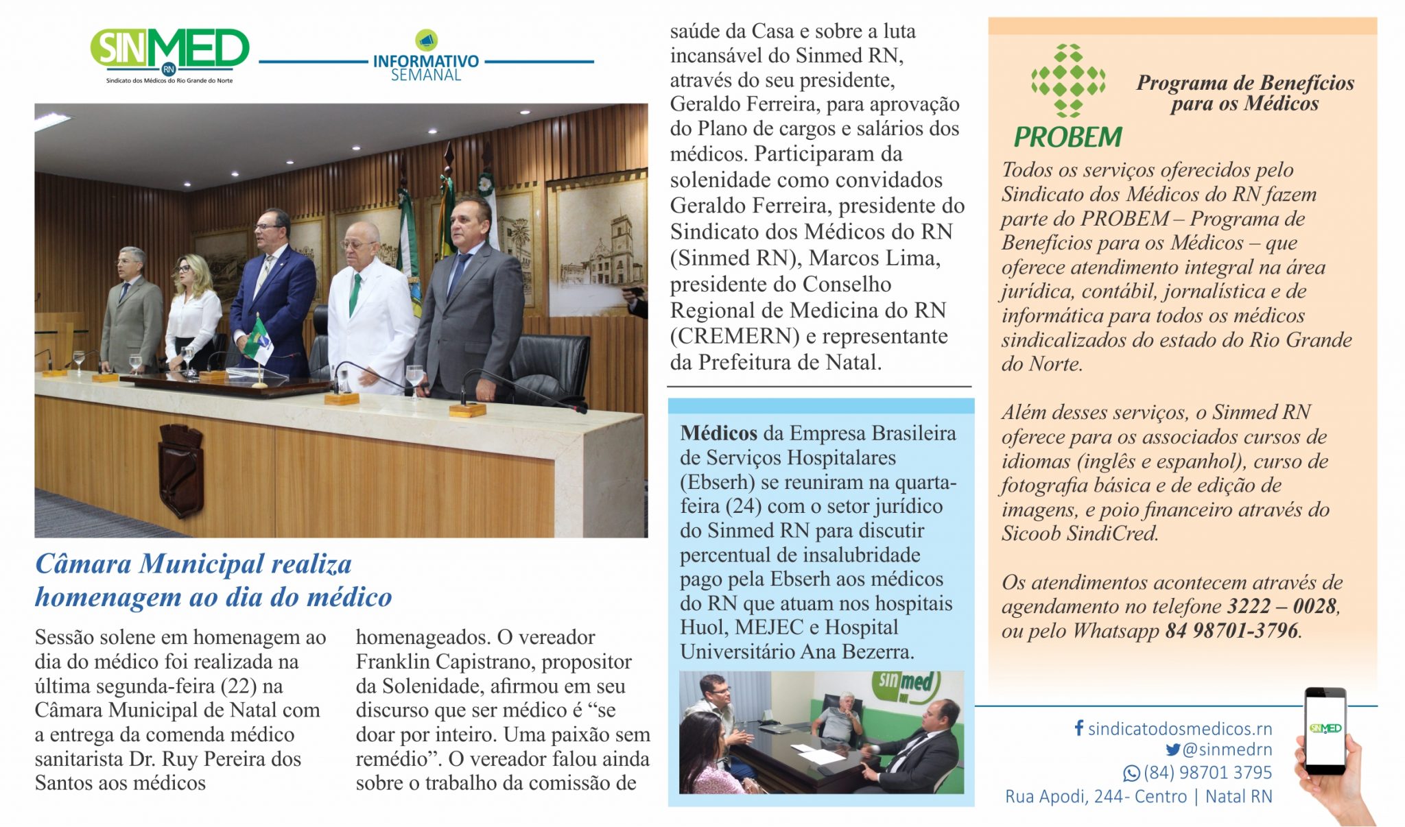 Leia mais sobre o artigo Destaques da semana na coluna do Sinmed
