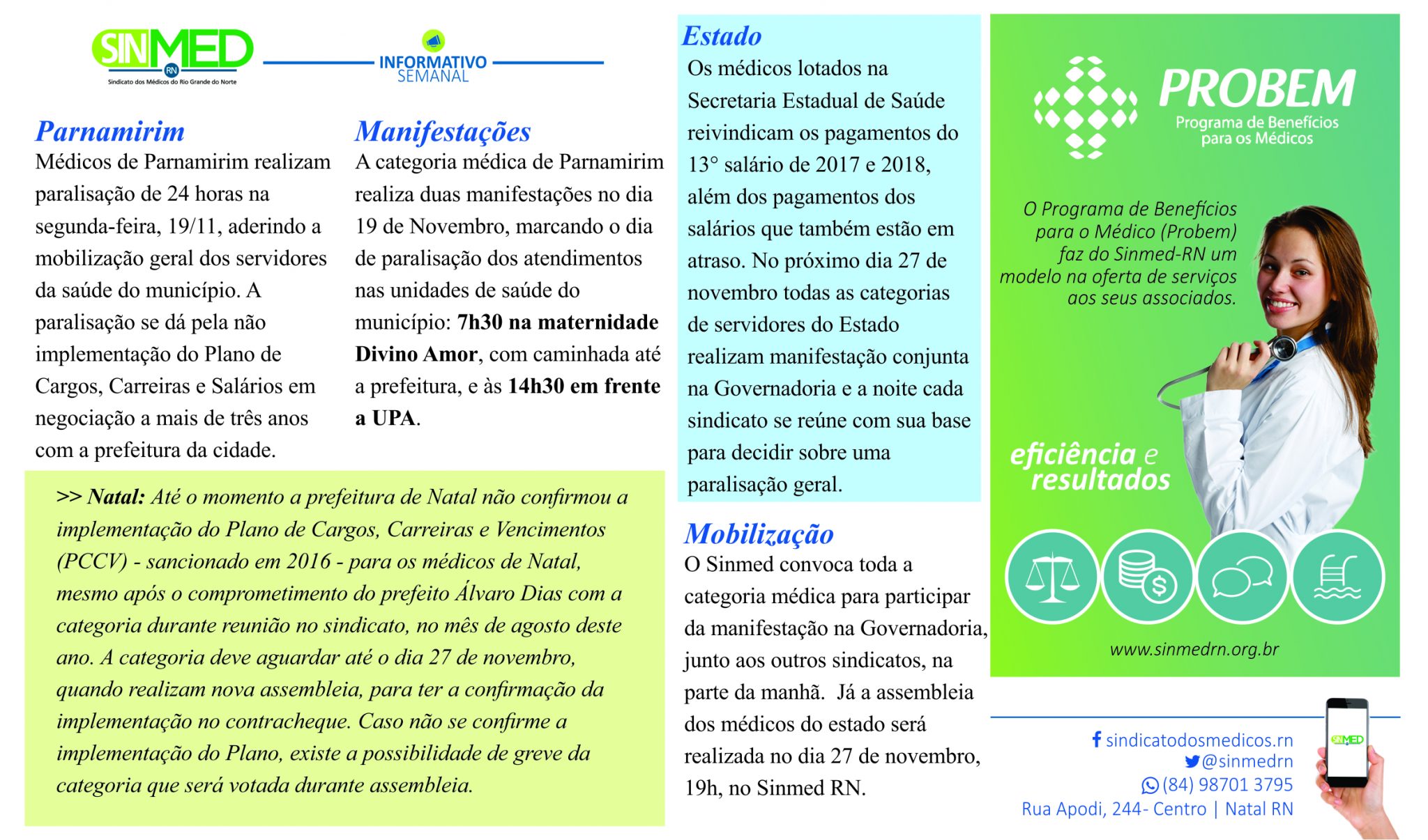 Leia mais sobre o artigo Confira a coluna do Sinmed RN desta semana