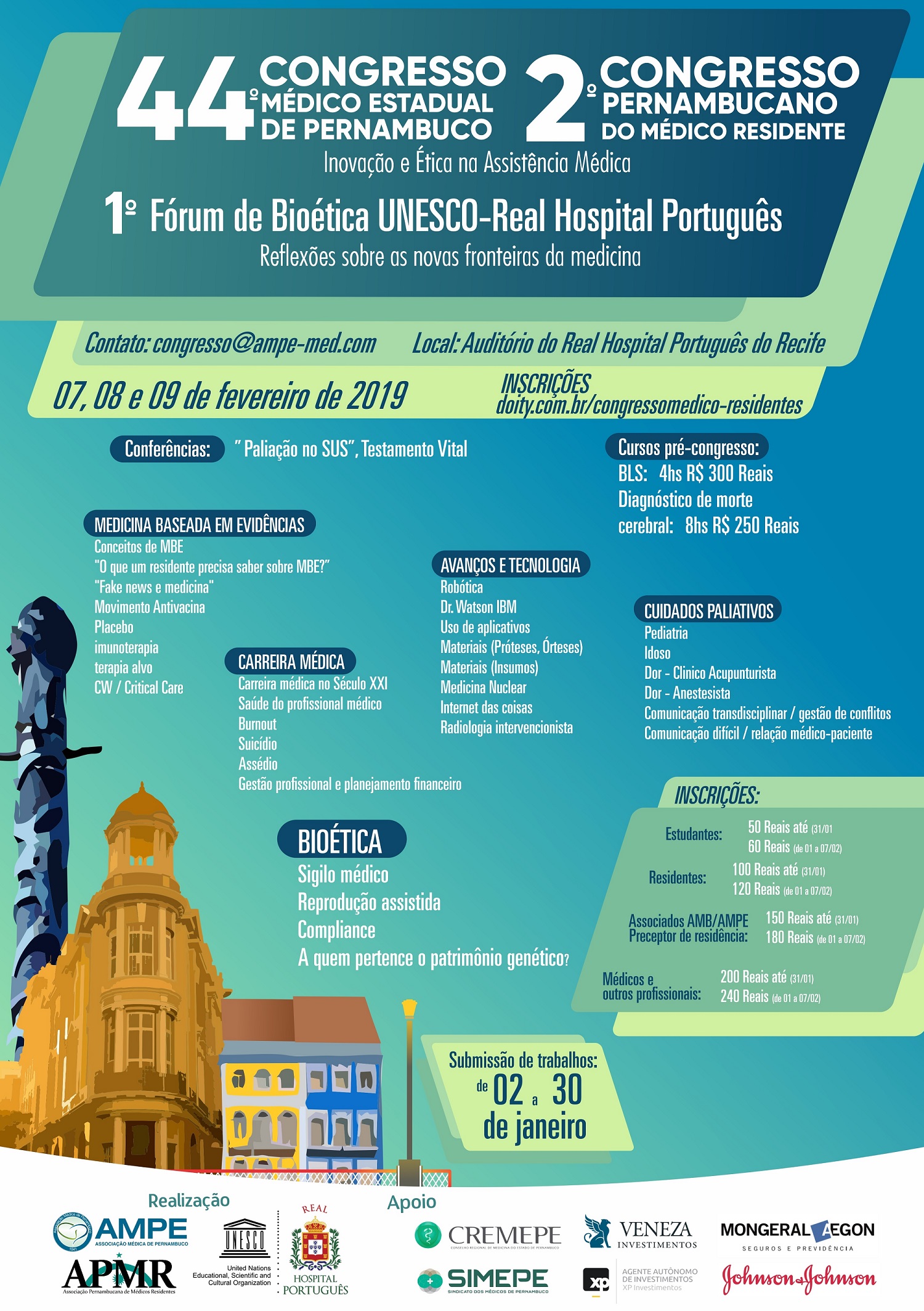 Leia mais sobre o artigo Congresso Médico Estadual, Residentes e Fórum Unesco/RHP serão realizados em fevereiro