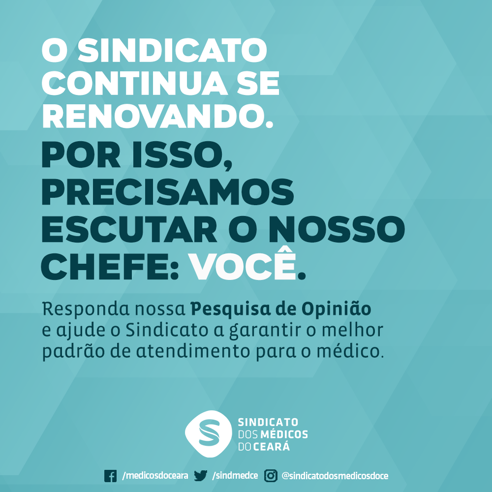 Leia mais sobre o artigo Sindicato dos Médicos do Ceará lança Pesquisa de Opinião para ouvir profissionais da categoria