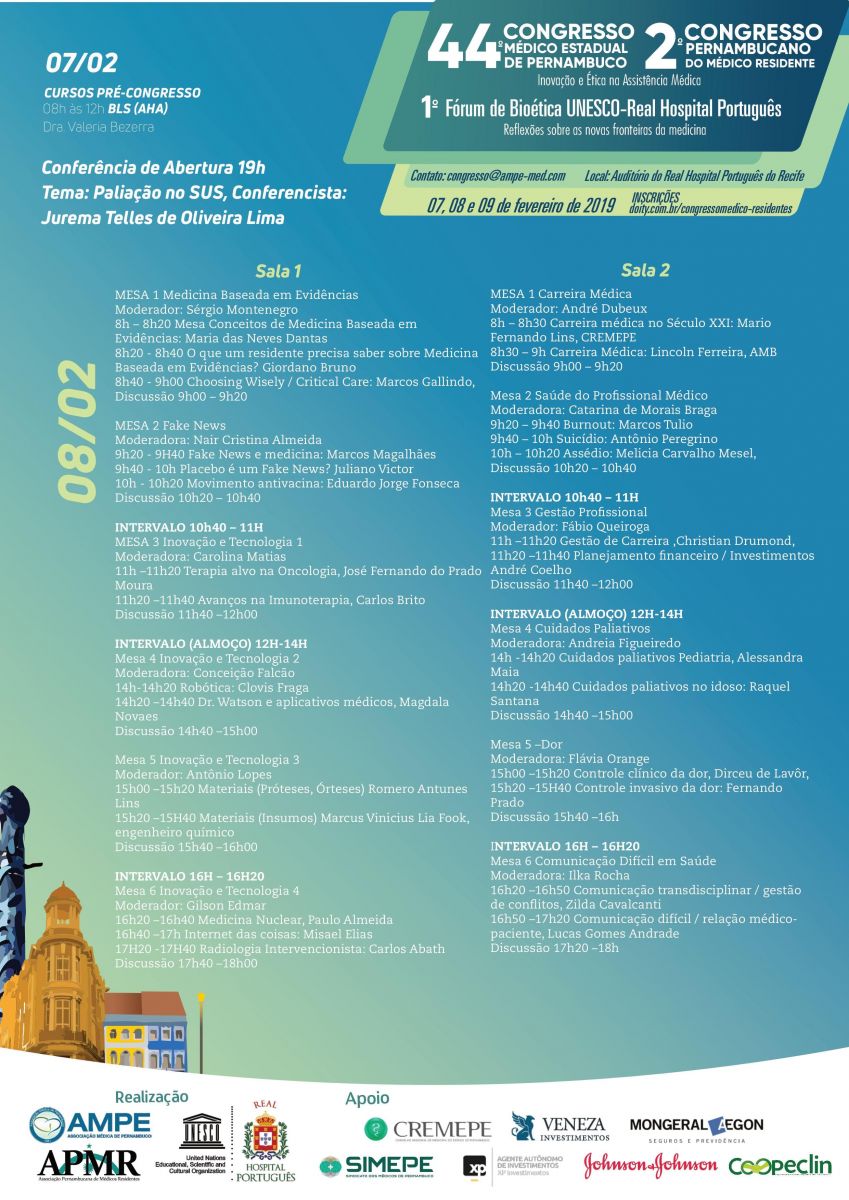 Leia mais sobre o artigo Congresso Médico Estadual, Residentes e Fórum Unesco/RHP serão realizados em fevereiro