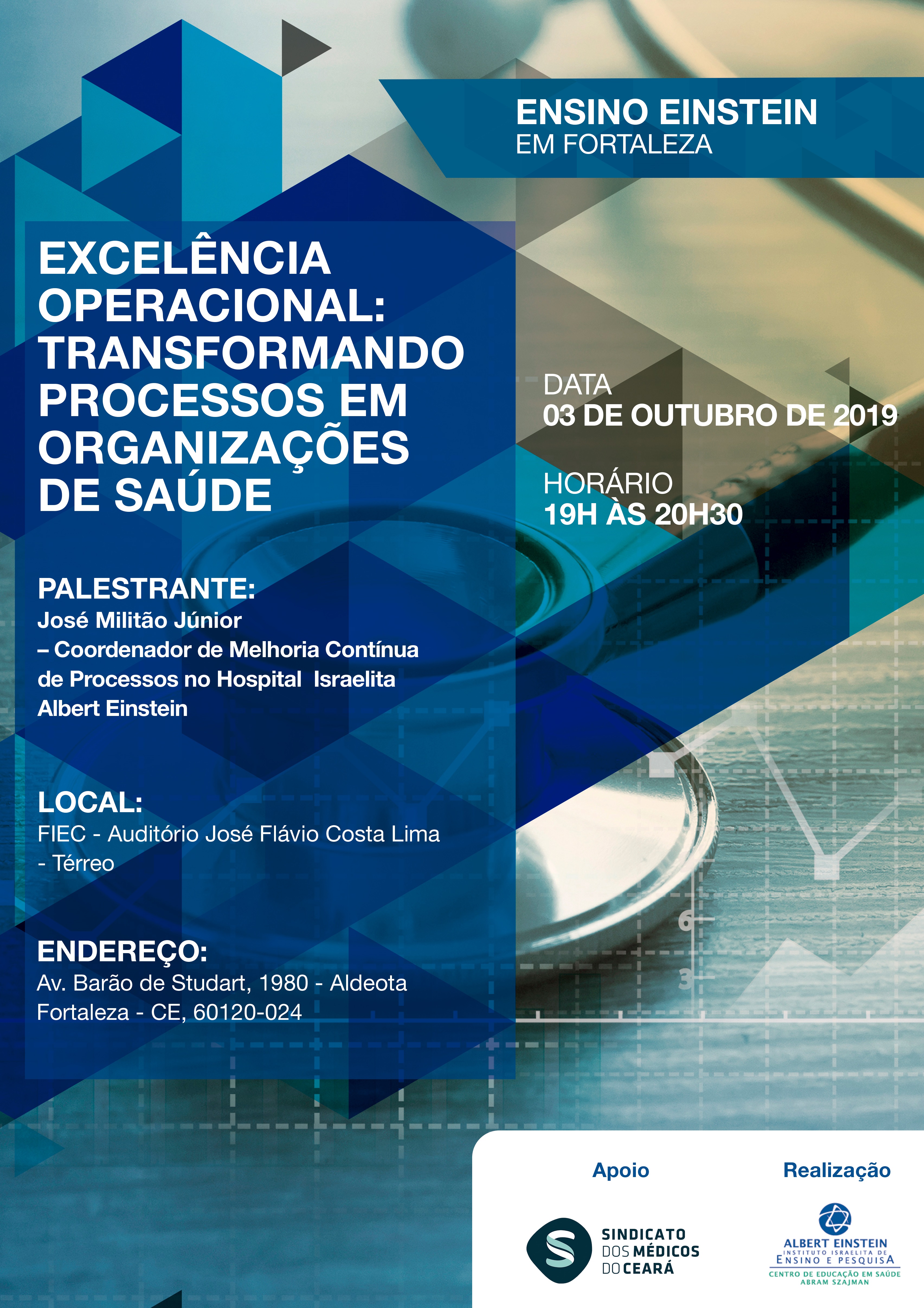 Leia mais sobre o artigo Sindicato dos Médicos e Hospital Israelita Albert Einstein promovem palestra sobre excelência nos processos de saúde