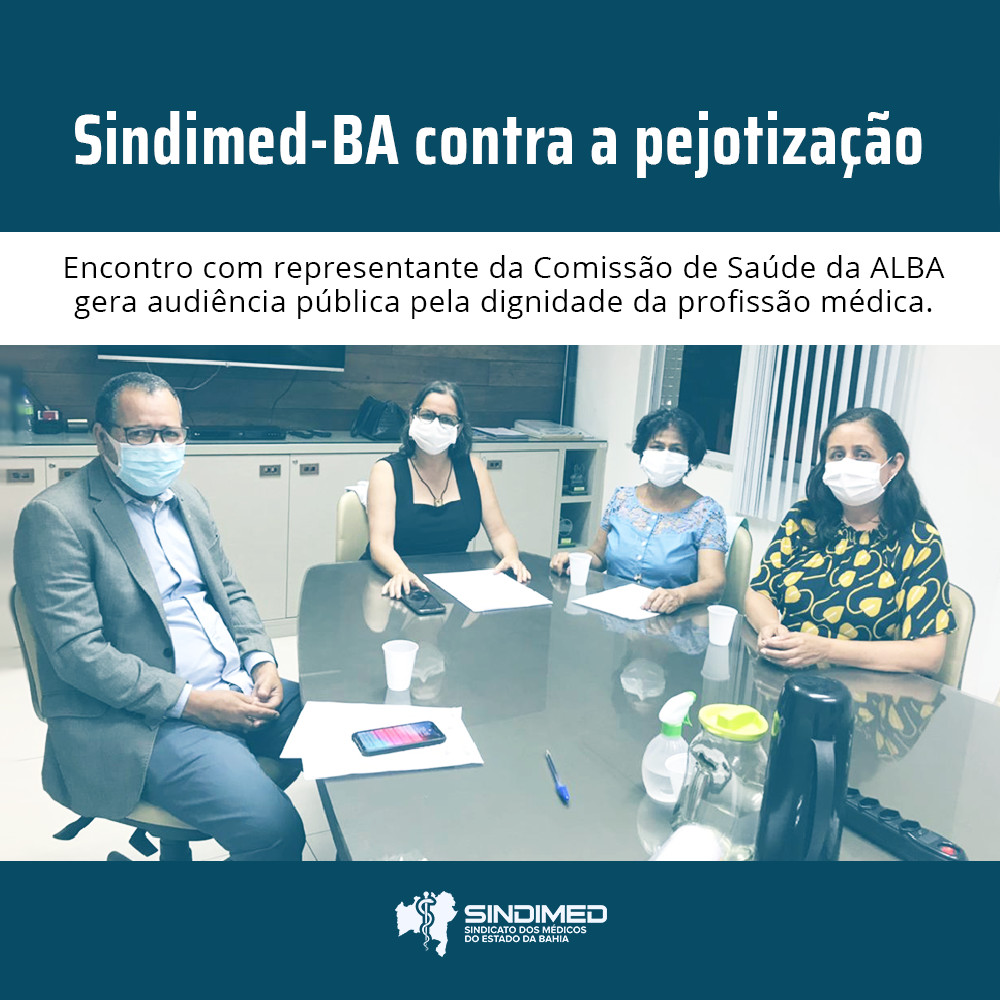 Leia mais sobre o artigo Sindimed-BA se reúne com representante da Comissão de Saúde da ALBA
