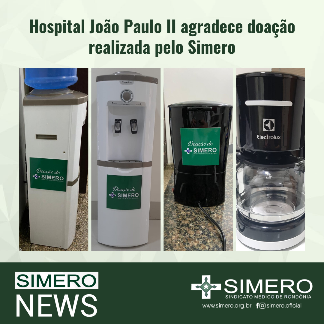 Leia mais sobre o artigo Hospital João Paulo II agradece doação realizada pelo Simero
